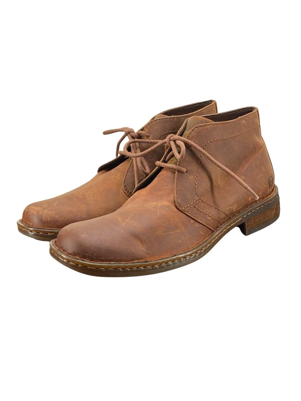 Born Nigel Chukka Boots Men’s Size 8 Brown Leather Lace Up Casual Comfort Shoes